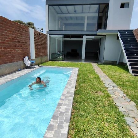 アンコン Casa De Playa Con Piscinaヴィラ エクステリア 写真
