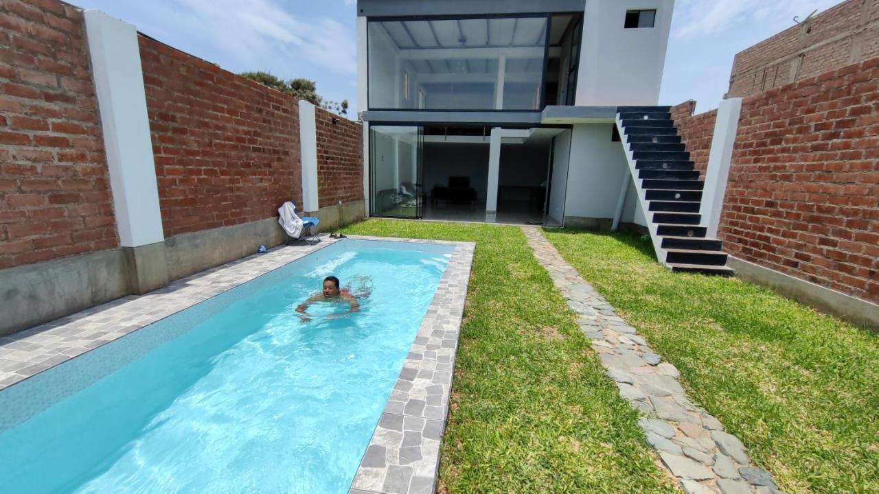 アンコン Casa De Playa Con Piscinaヴィラ エクステリア 写真
