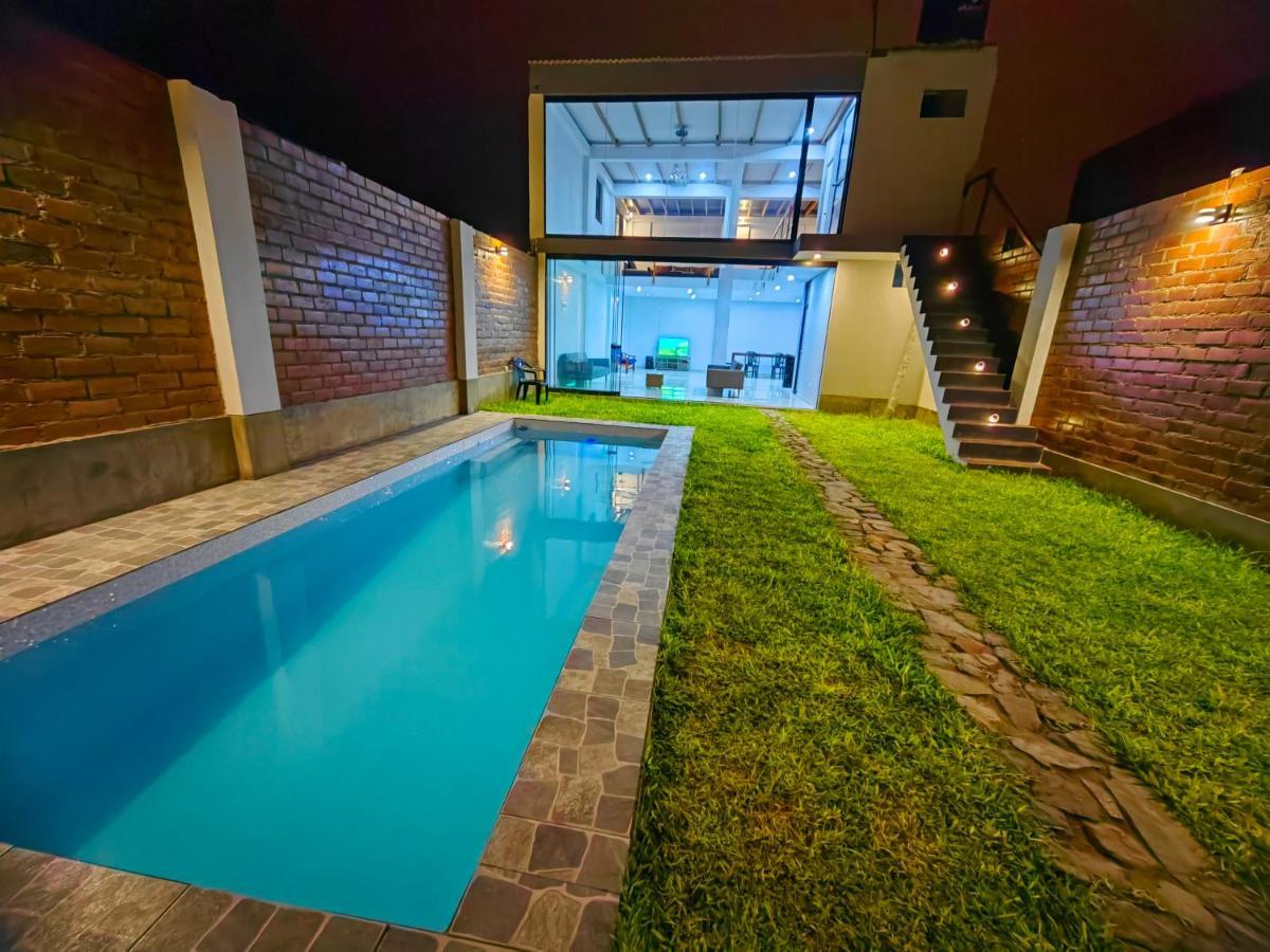 アンコン Casa De Playa Con Piscinaヴィラ エクステリア 写真