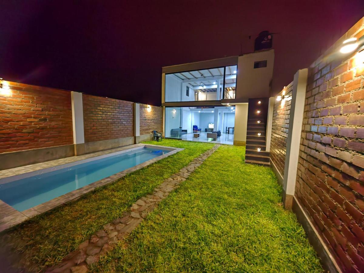 アンコン Casa De Playa Con Piscinaヴィラ エクステリア 写真
