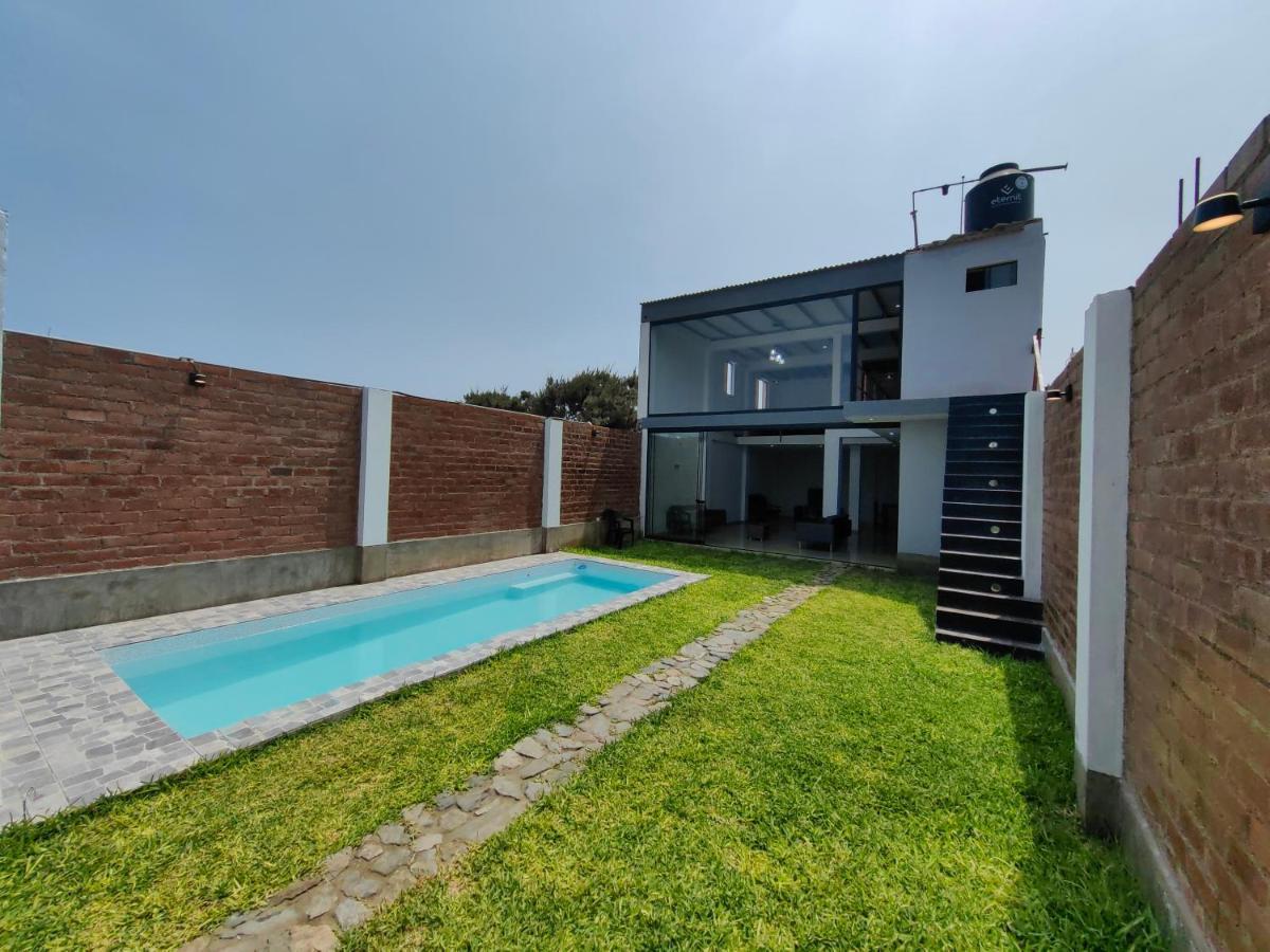 アンコン Casa De Playa Con Piscinaヴィラ エクステリア 写真