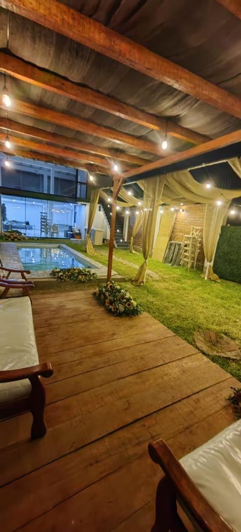 アンコン Casa De Playa Con Piscinaヴィラ エクステリア 写真