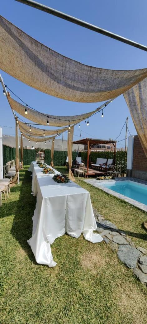 アンコン Casa De Playa Con Piscinaヴィラ エクステリア 写真